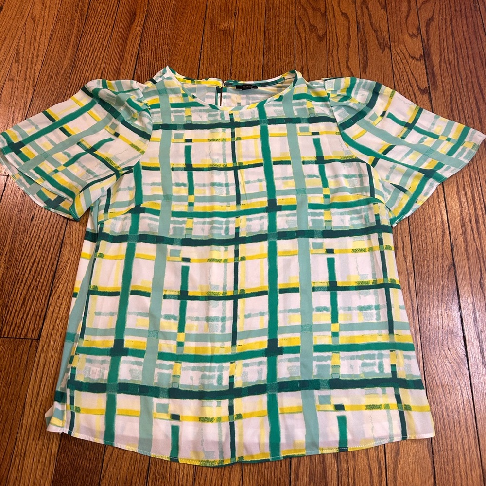 Ann Taylor Plaid Blouse